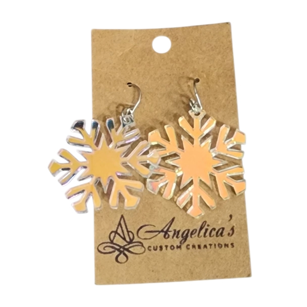 Snowflake Acrylic Drop Earrings